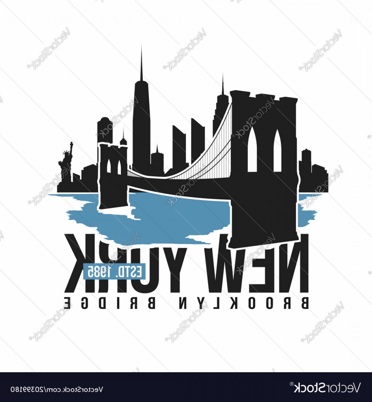 1200x1296 New York Brooklyn Bridge Typography For T Shirt Vector Soidergi