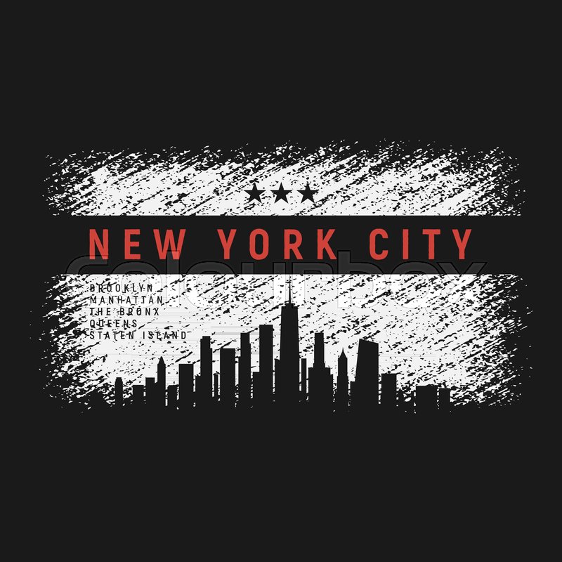 800x800 New York City T Shirt And Apparel Stock Vector Colourbox