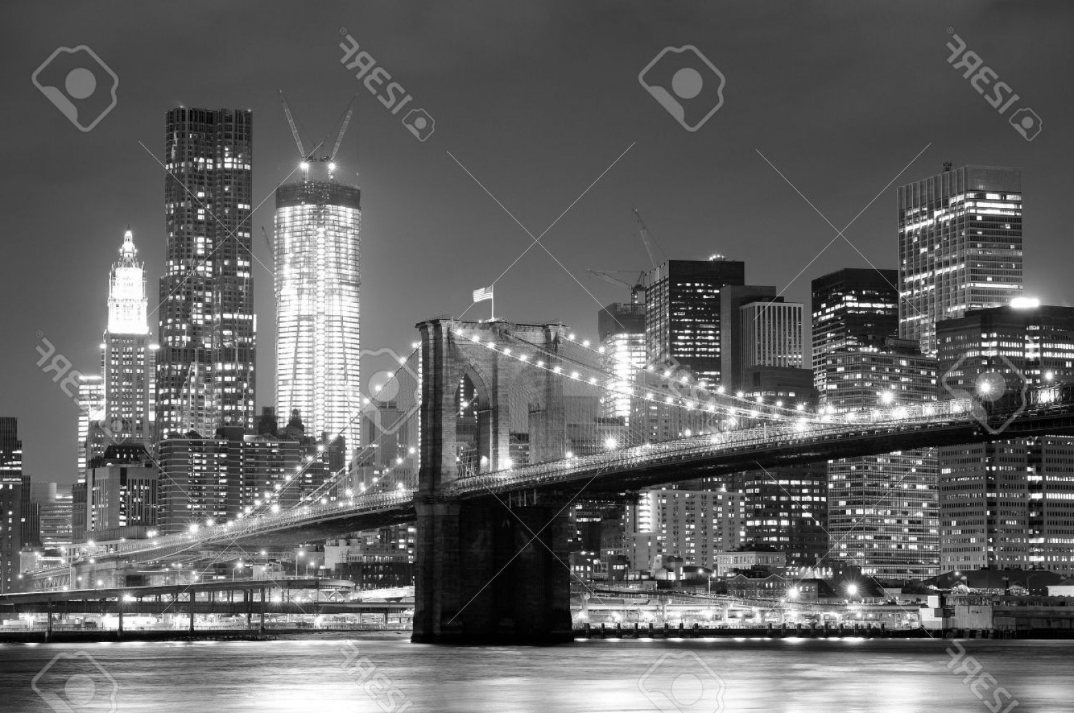 1560x1036 Photonew York City Brooklyn Bridge Black And White With Downtown