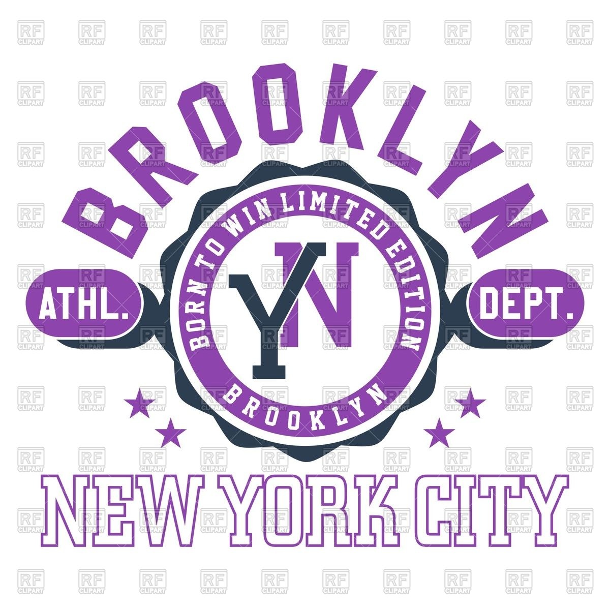 1200x1200 Brooklyn Emblem On White Background Vector Image Of Objects
