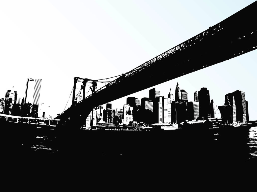 1024x768 Long Bridge Vector Vector Art Graphics