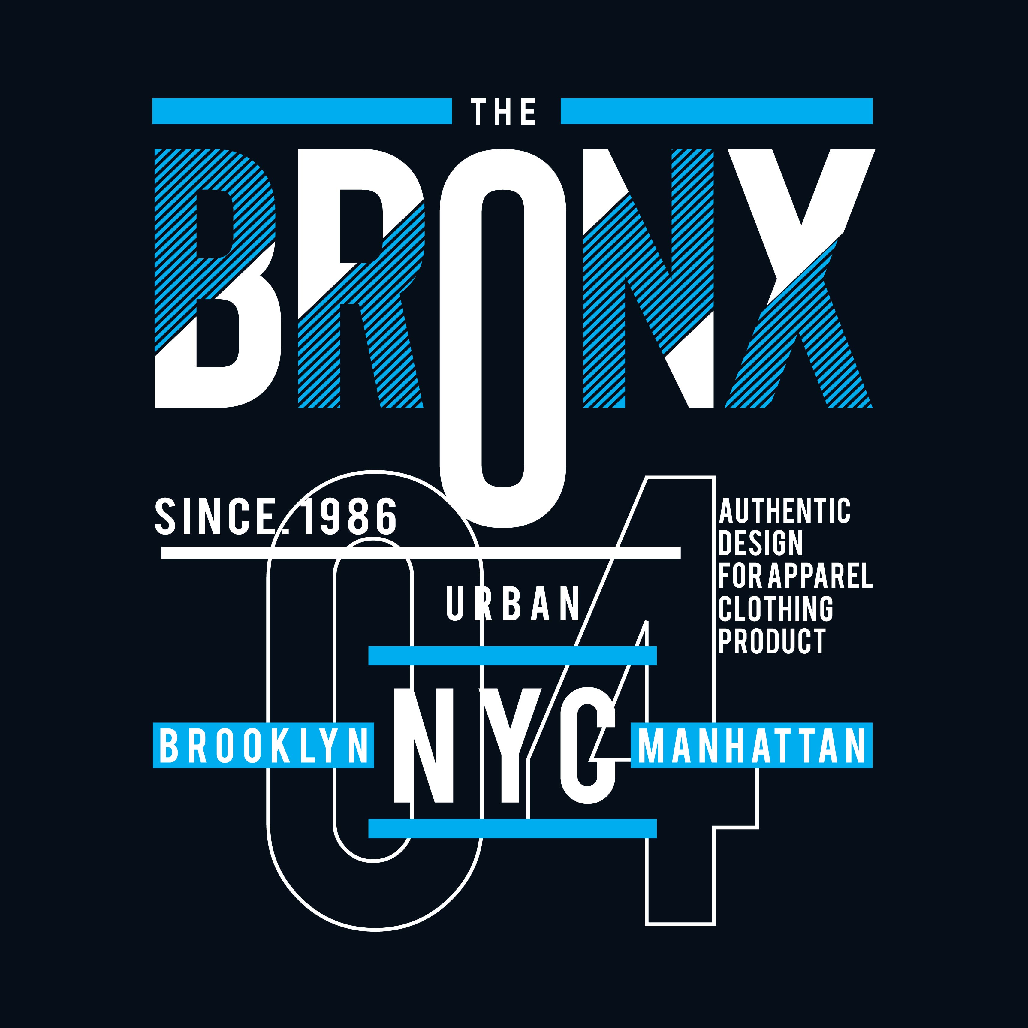 3425x3425 The Bronx Ny City Cool Awesome Typography T Shirt Design Vector