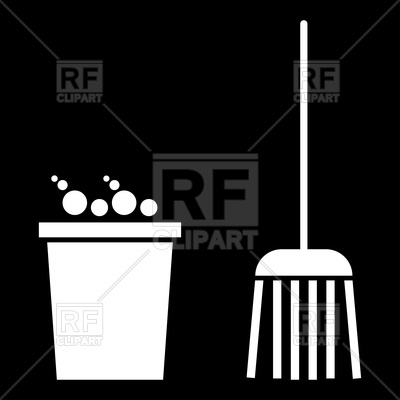 400x400 Bucket And Broom Icon Vector Image Of Icons And Emblems