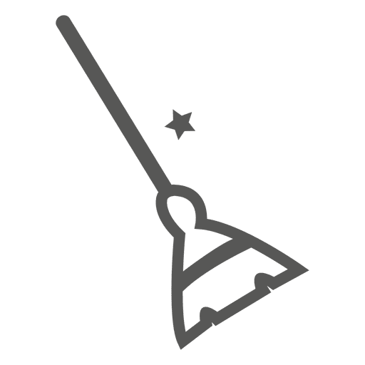 512x512 Outline Halloween Broom Icon