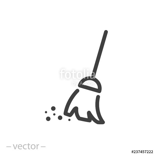 500x500 Sweeping Broom Icon Vector Stock Image And Royalty Free Vector