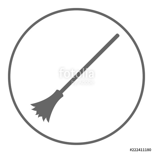 500x500 Witch Broomstick Icon Vector Stock Image And Royalty Free