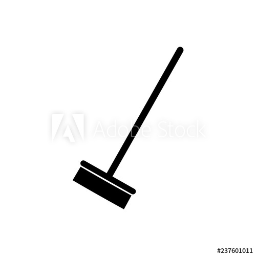 500x500 Broom Icon Vector Illustration