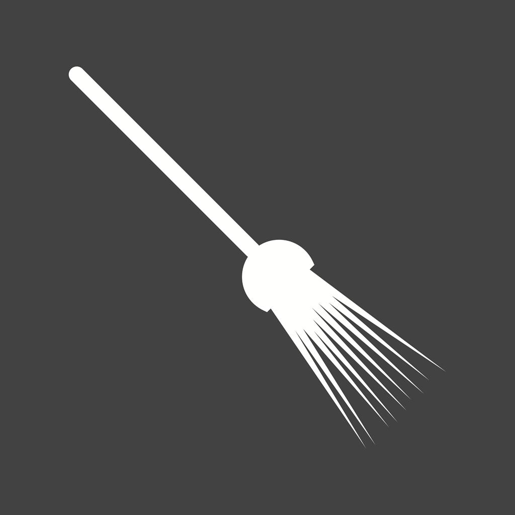 1024x1024 Broom Glyph Inverted Icon