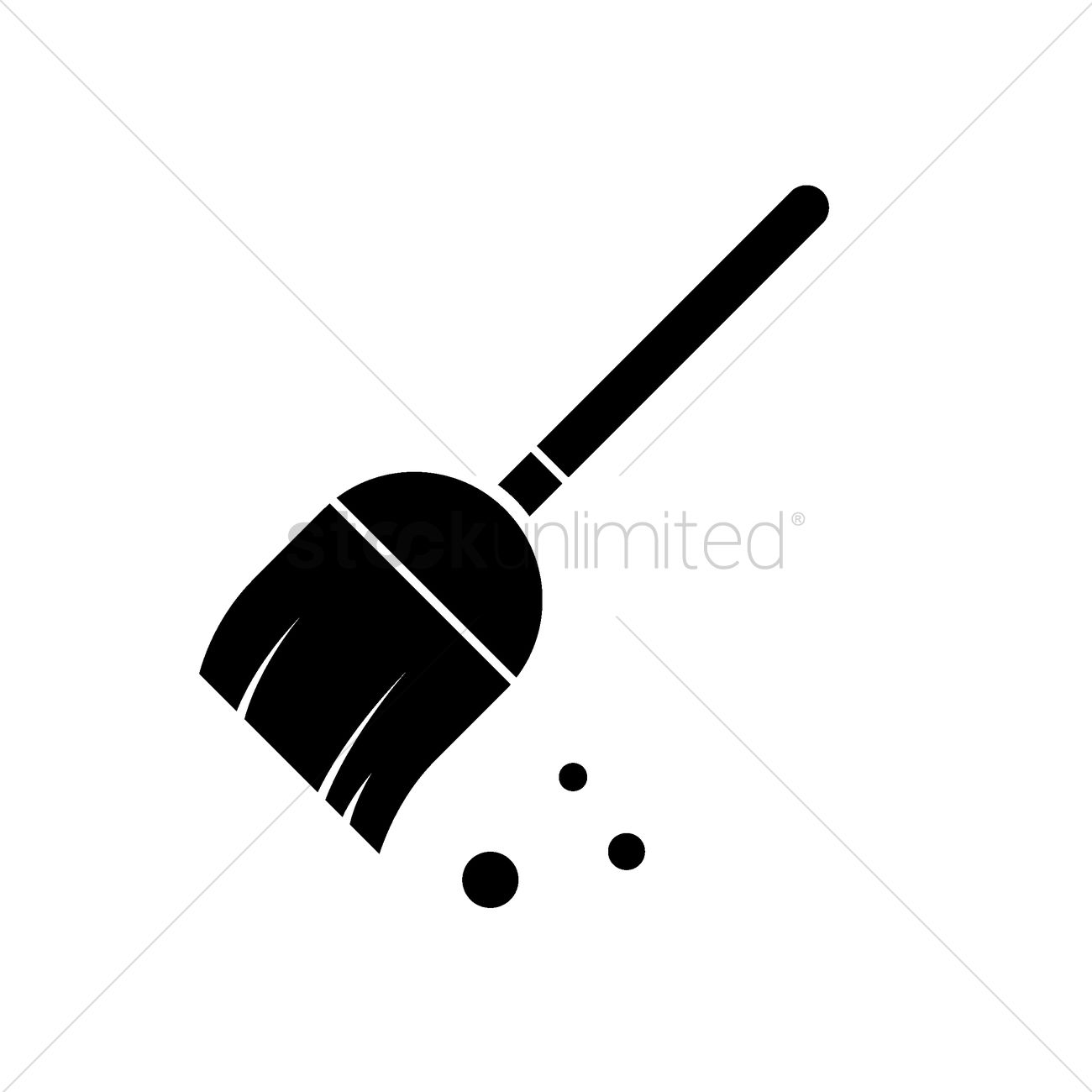1300x1300 Broom Vector Image