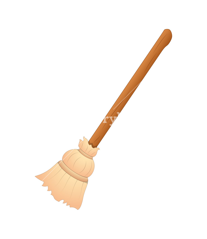 867x1000 Broom Vector Royalty Free Stock Image