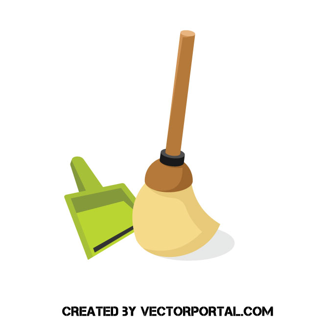 660x660 Dustpan And A Broom Vector Graphic