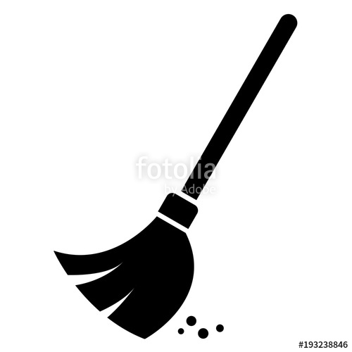 500x500 Broom Icon Vector