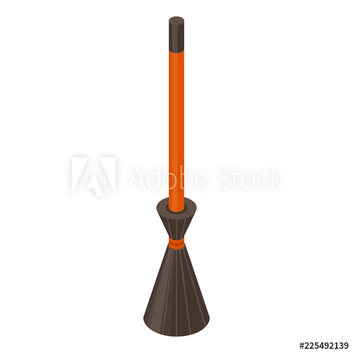 500x500 Witch Broom Icon Isometric Of Witch Broom Vector Icon For Web