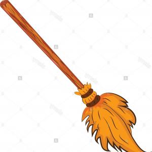 300x300 Photostock Vector Witch On A Broomstick Vector Black Silhouette