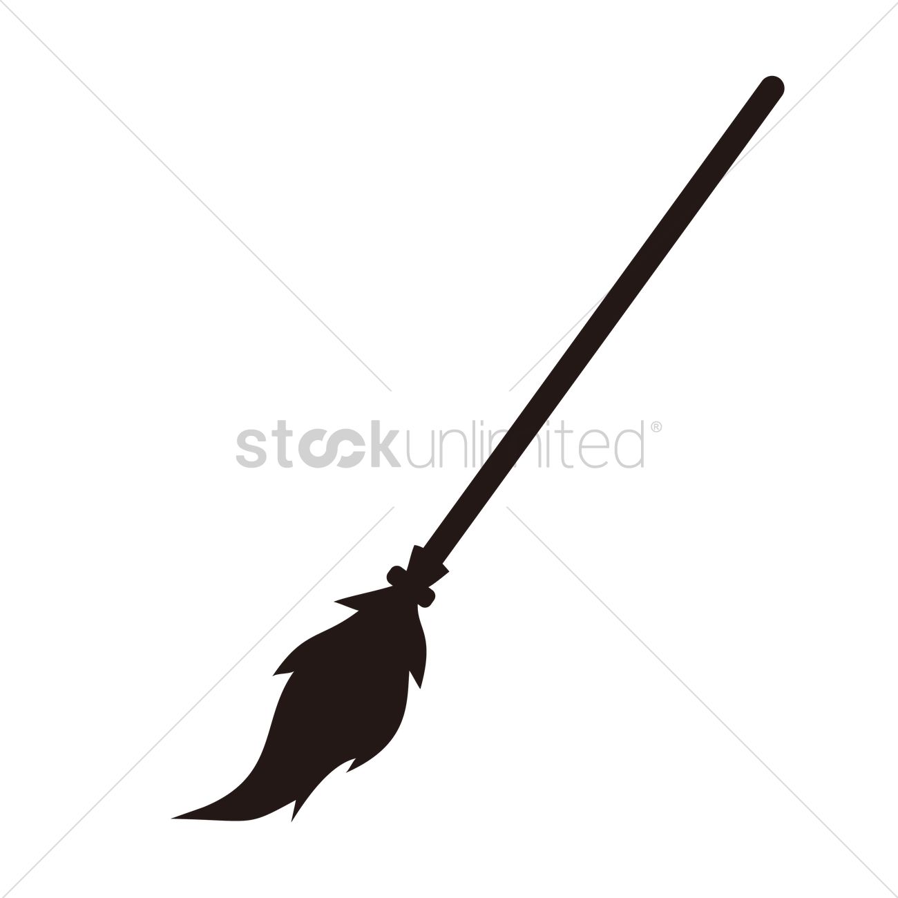 1300x1300 Witch Broomstick Vector Image