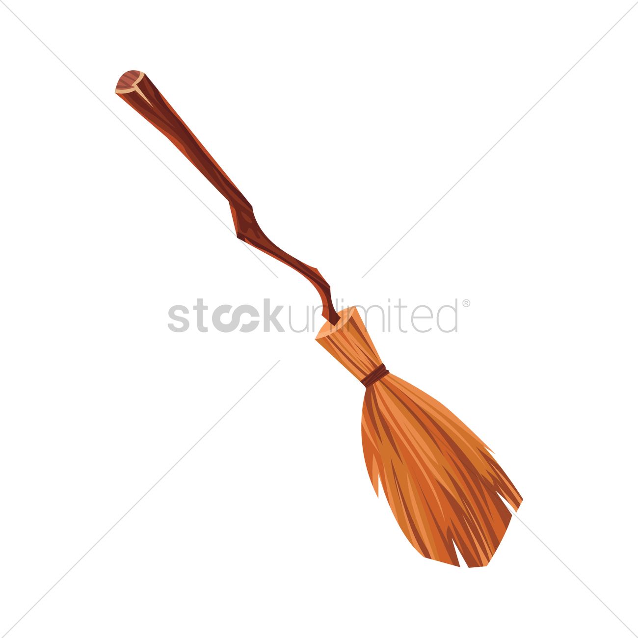 1300x1300 Witch Broomstick Vector Image