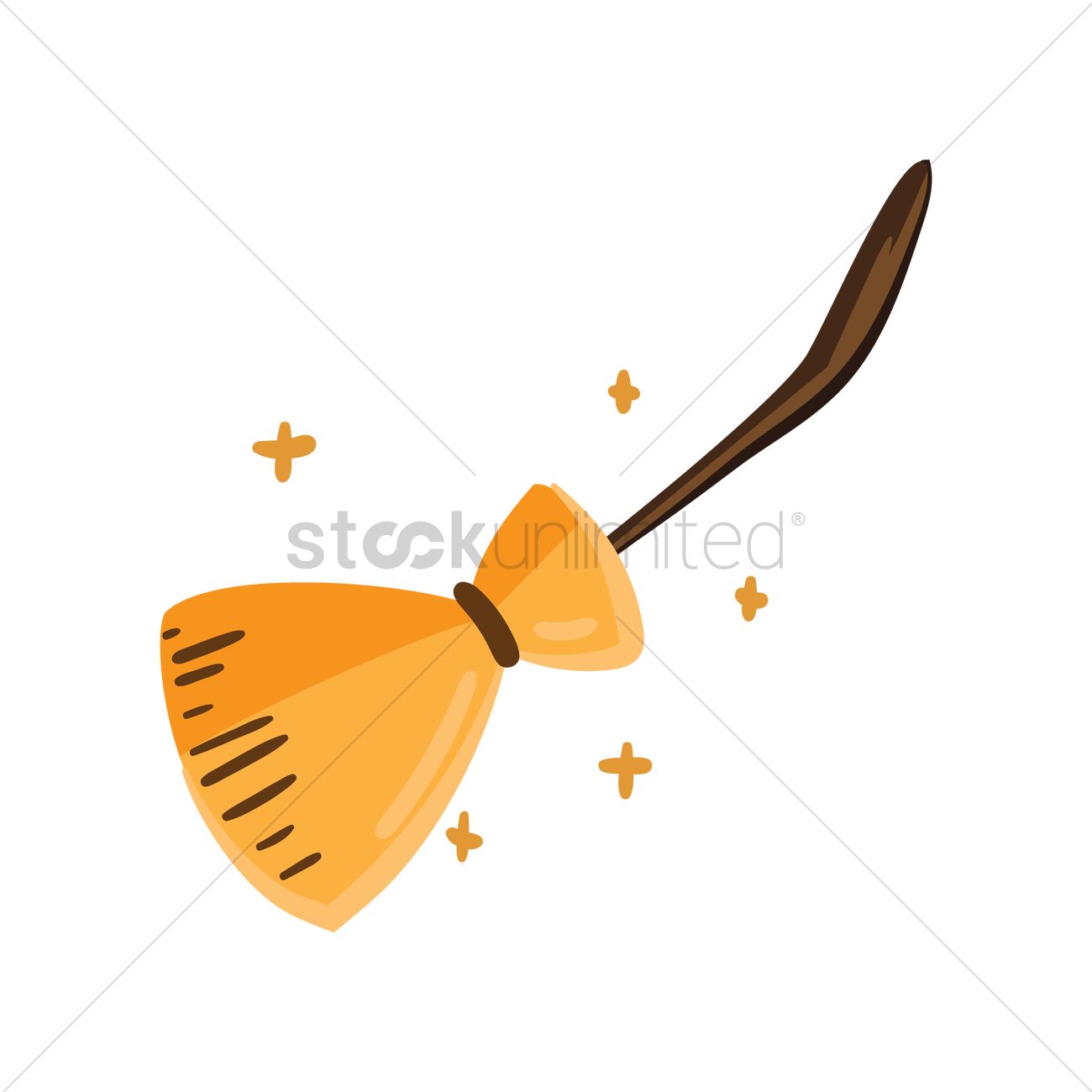 1300x1300 Witch Broomstick Vector Image