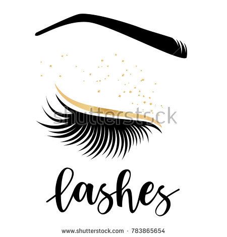 Lashes Lettering Vector Illustration Of Lashes For Beauty Salon 450x470 Lashes Lettering Vector Illustration Of Lashes For Beauty Salon