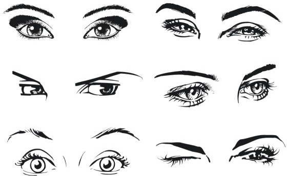 560x344 Vector Eyebrows Free Vector Download