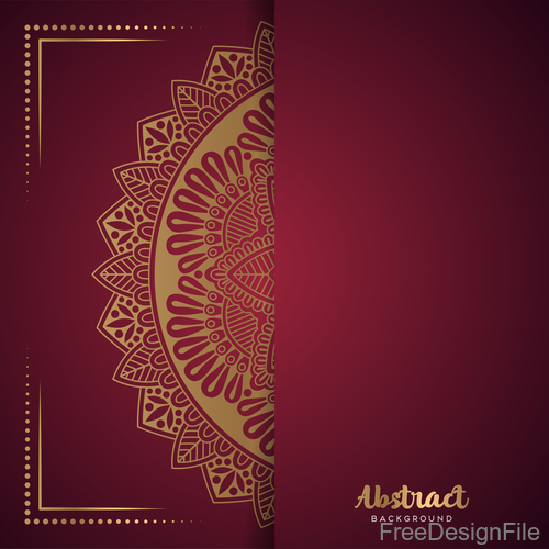 Golden Ornate Pattern With Brown Background Vector Free Download 500x500 Golden Ornate Pattern With Brown Background Vector Free Download