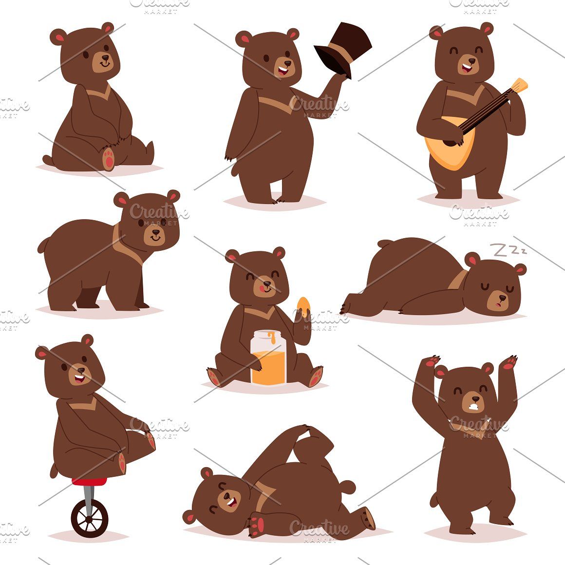Cartoon Bear Vector Set Vector Illustration Cartoon Bear Cute 1160x1160 Cartoon Bear Vector Set Vector Illustration Cartoon Bear Cute