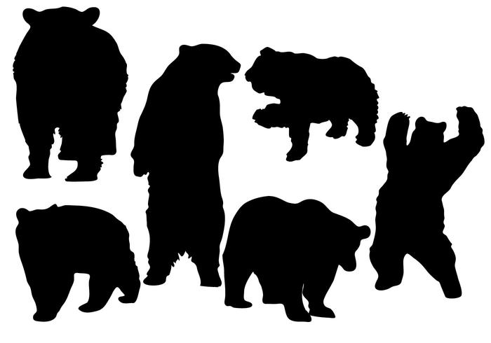 Free Bear Silhouette Vector 700x490 Free Bear Silhouette Vector