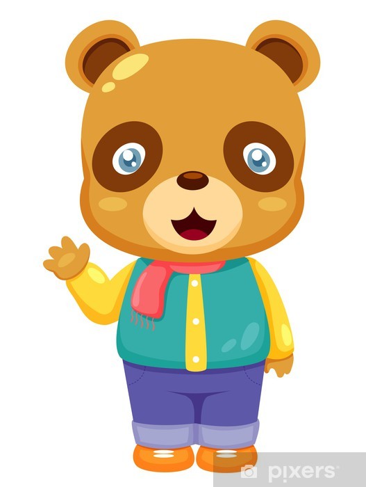 Illustration Of Cartoon Bear Vector Wall Mural 527x700 Illustration Of Cartoon Bear Vector Wall Mural
