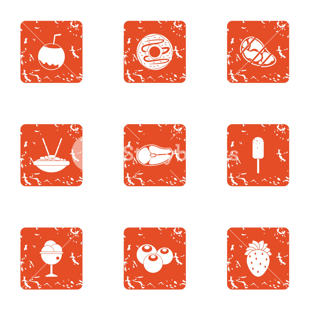 Brownie Icons Set Grunge Set Of Brownie Vector Icons For Web 1000x1000 Brownie Icons Set Grunge Set Of Brownie Vector Icons For Web
