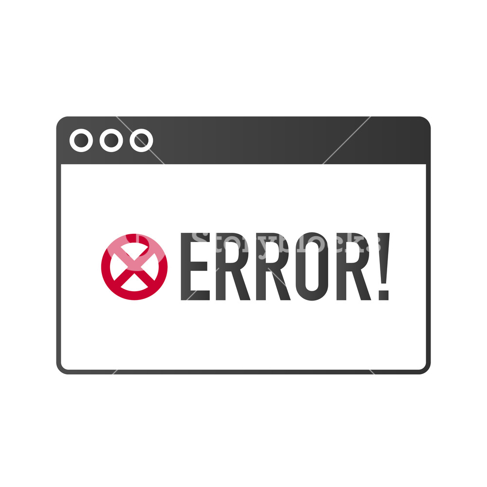 1000x1000 Error Browser Vector Icon Filled Flat Sign For Mobile Concept