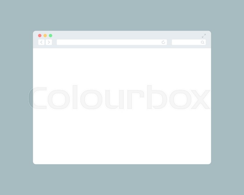 800x640 Flat Blank Browser Window Grey Stock Vector Colourbox
