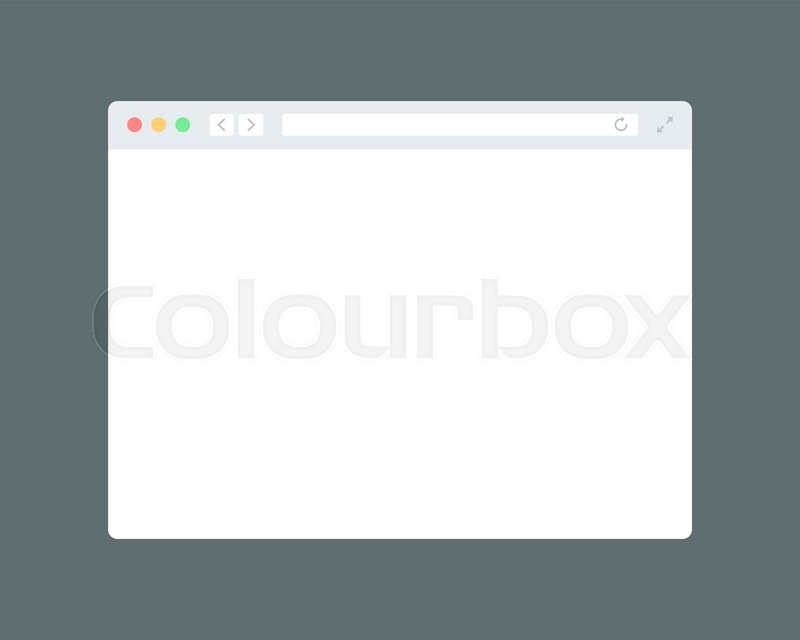 800x640 Simple Modern Browser Window Flat Stock Vector Colourbox