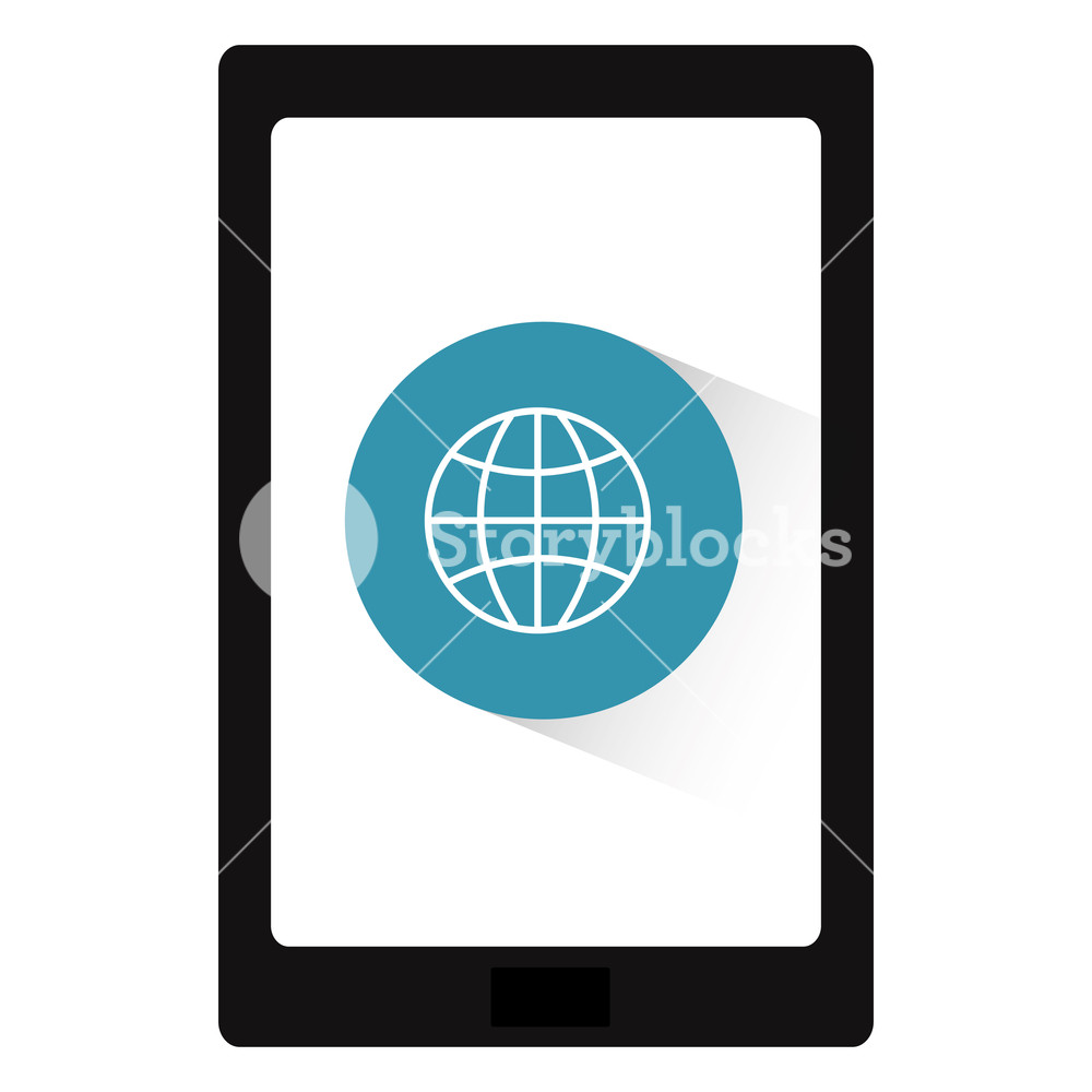 1000x1000 Tablet With App Browser Vector Illustration Design Royalty Free