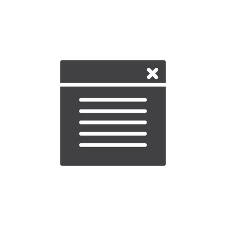 450x450 Browser Window Vector Icon Filled Flat Sign For Mobile Concept