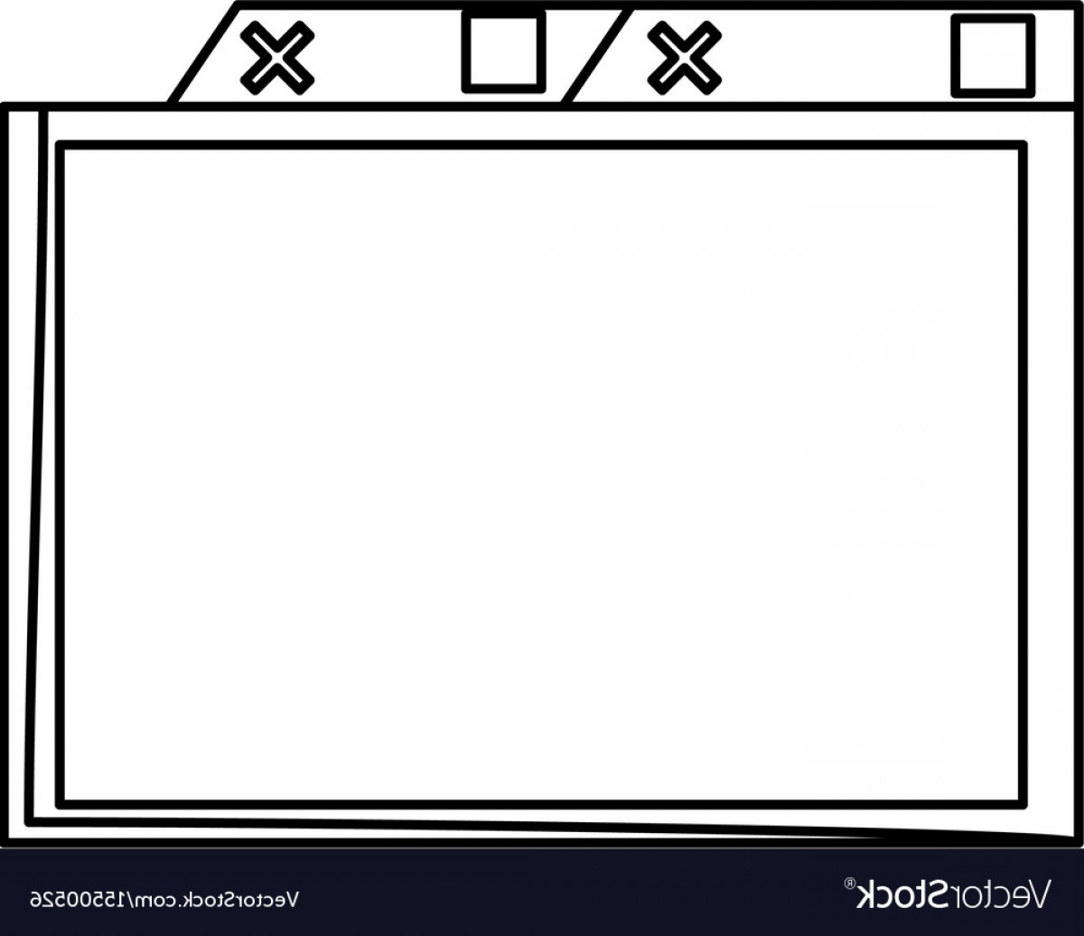 1200x1036 Isolated Simple Browser Window Vector Handandbeak