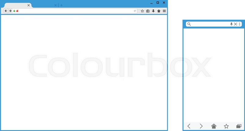 800x428 Set Of Flat Blank Browser Windows For Stock Vector Colourbox