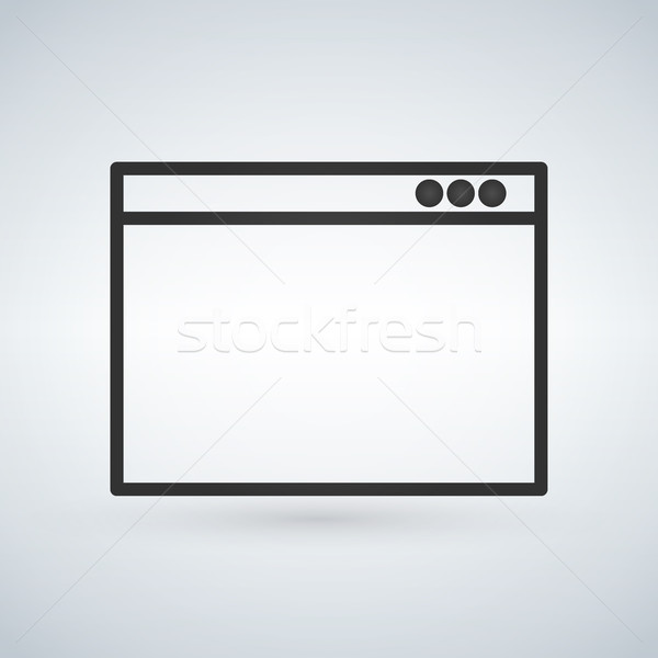 600x600 Simple Browser Window On Modern Background Flat Vector