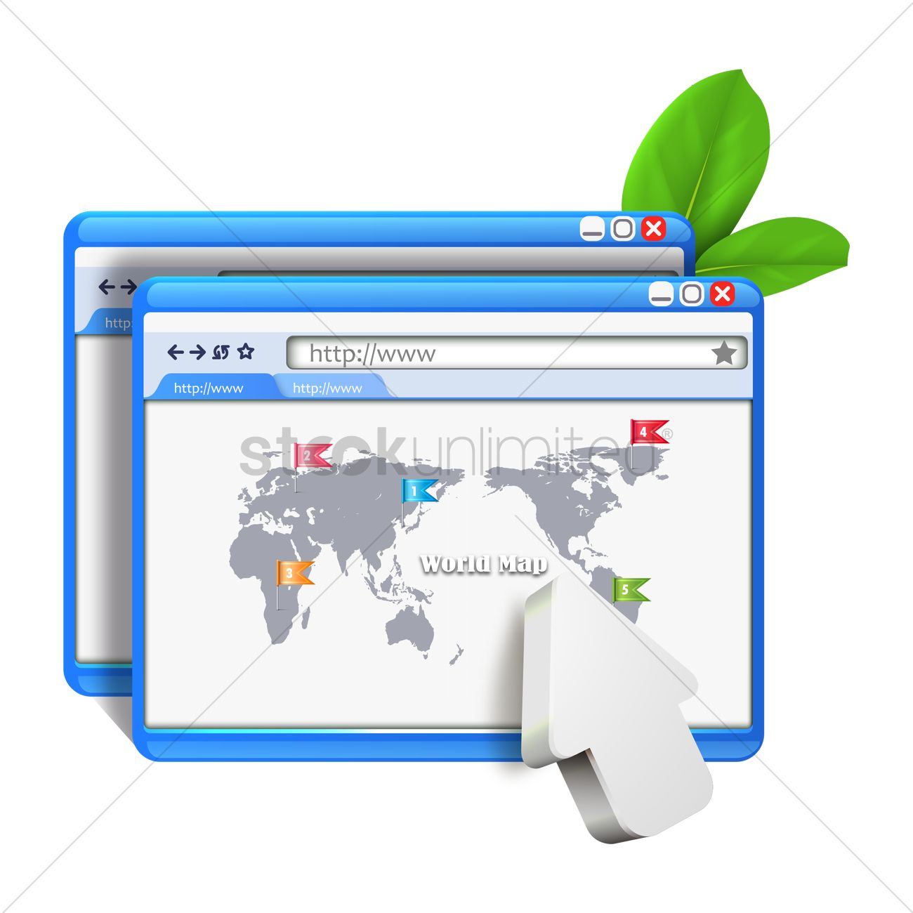 1300x1300 Browser Window Vector Image