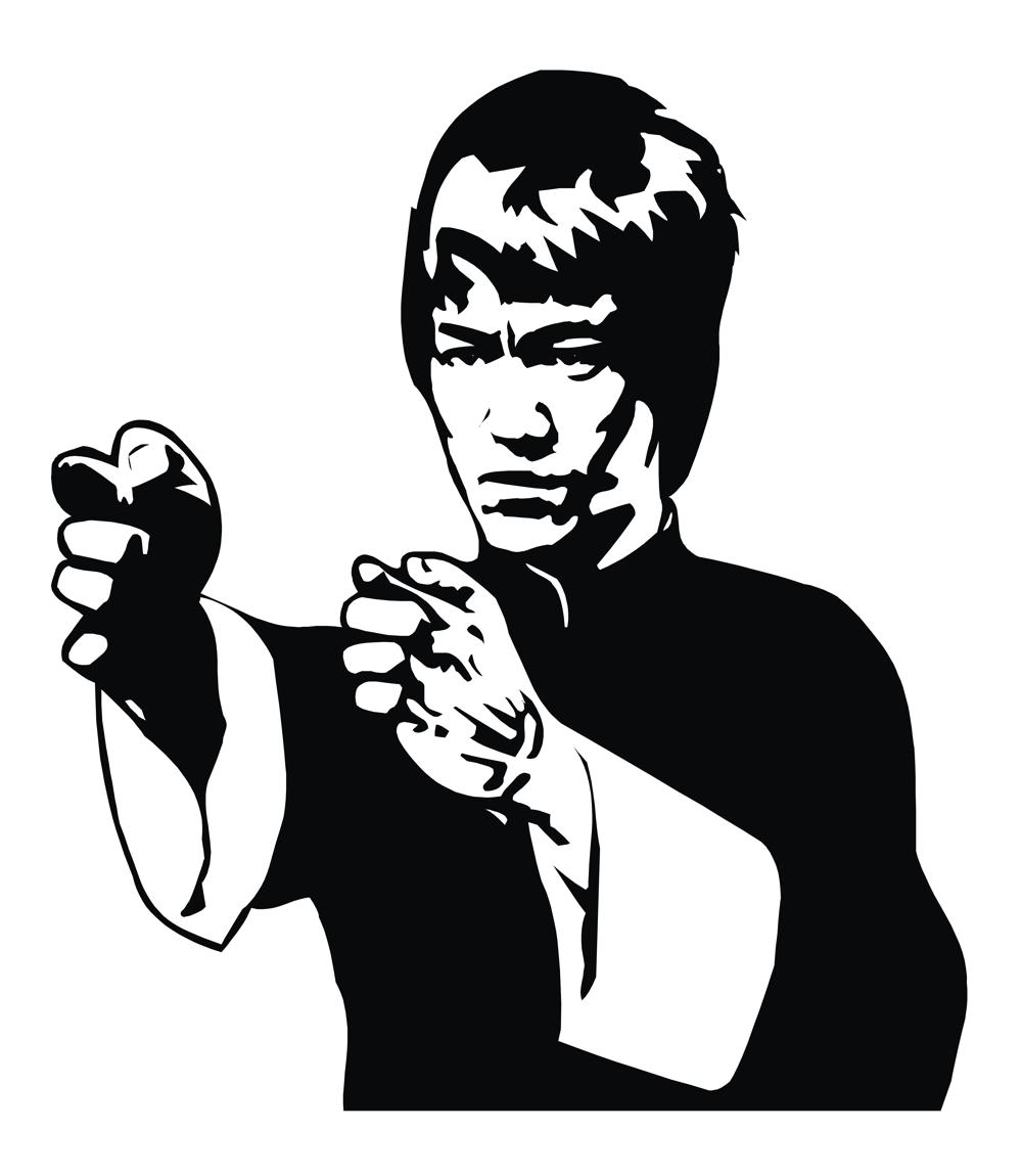 Bruce Lee Silhouette Vector at Vectorified.com | Collection of Bruce ...