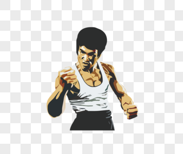 356x300 Vector Bruce Lee Figure Silhouette Material Png Image Picture Free