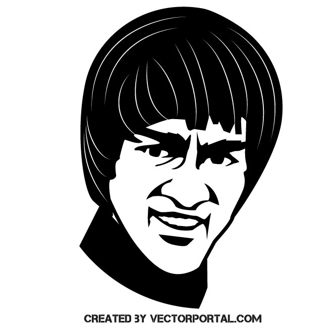 660x660 Actor Bruce Lee Vector Portrait