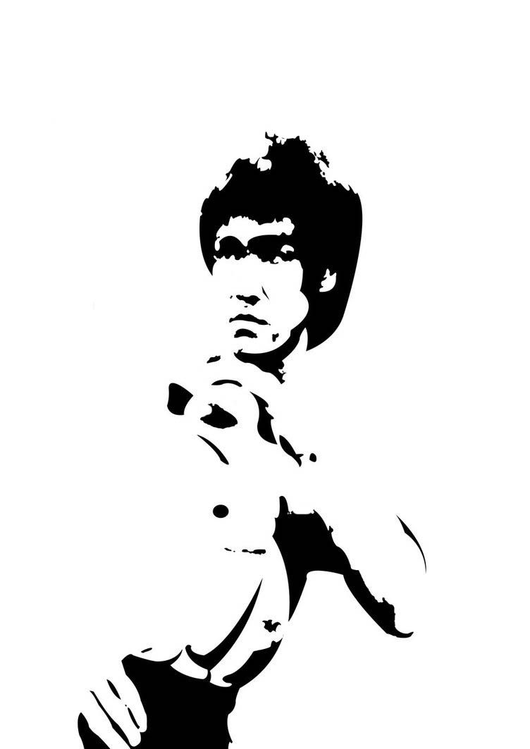 Bruce Lee Silhouette Vector at Vectorified.com | Collection of Bruce ...