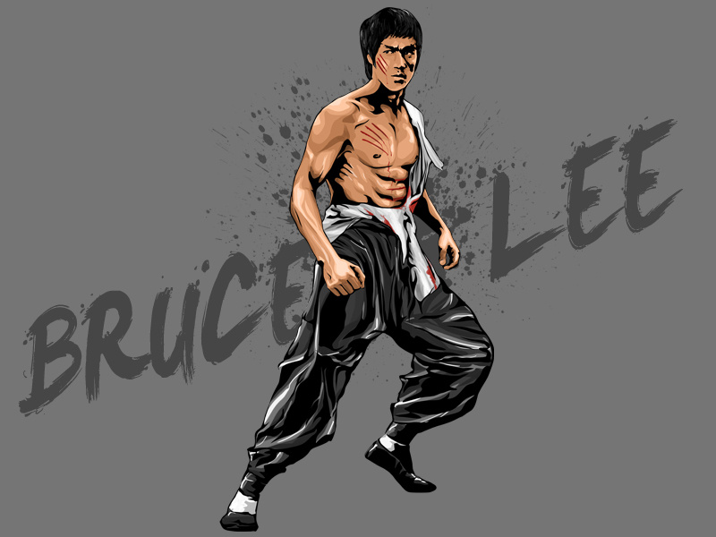 800x600 Bruce Lee Vector Illustration