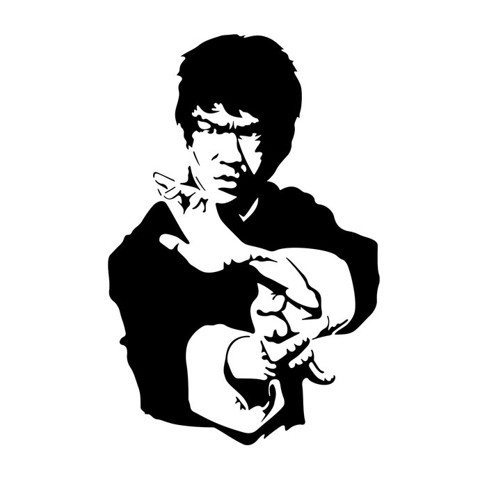 690x690 Bruce Lee Graphics Design Dxf, Png