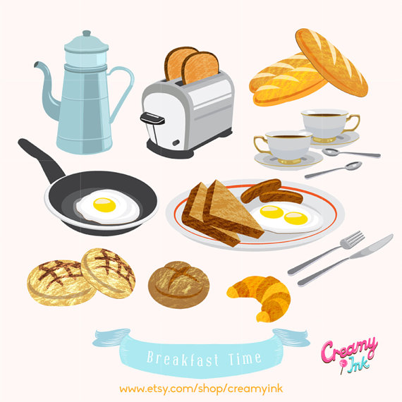 570x570 American Breakfast Brunch Food Digital Vector Clip Art European