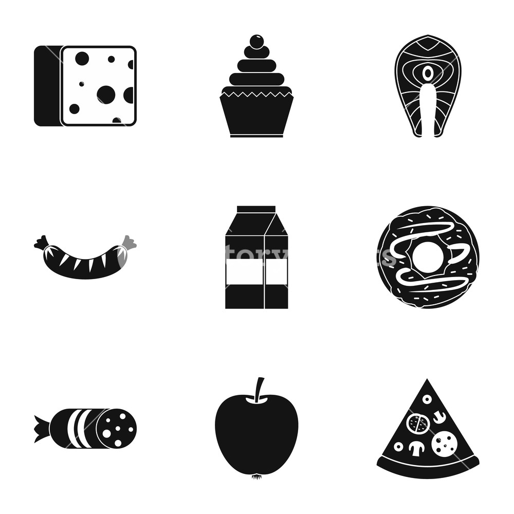 1000x1000 Brunch Icons Set Simple Illustration Of Brunch Vector Icons