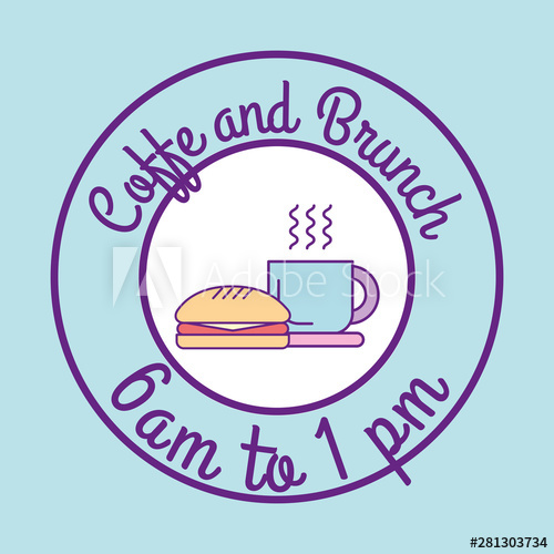 500x500 Coffee And Brunch Vector Design