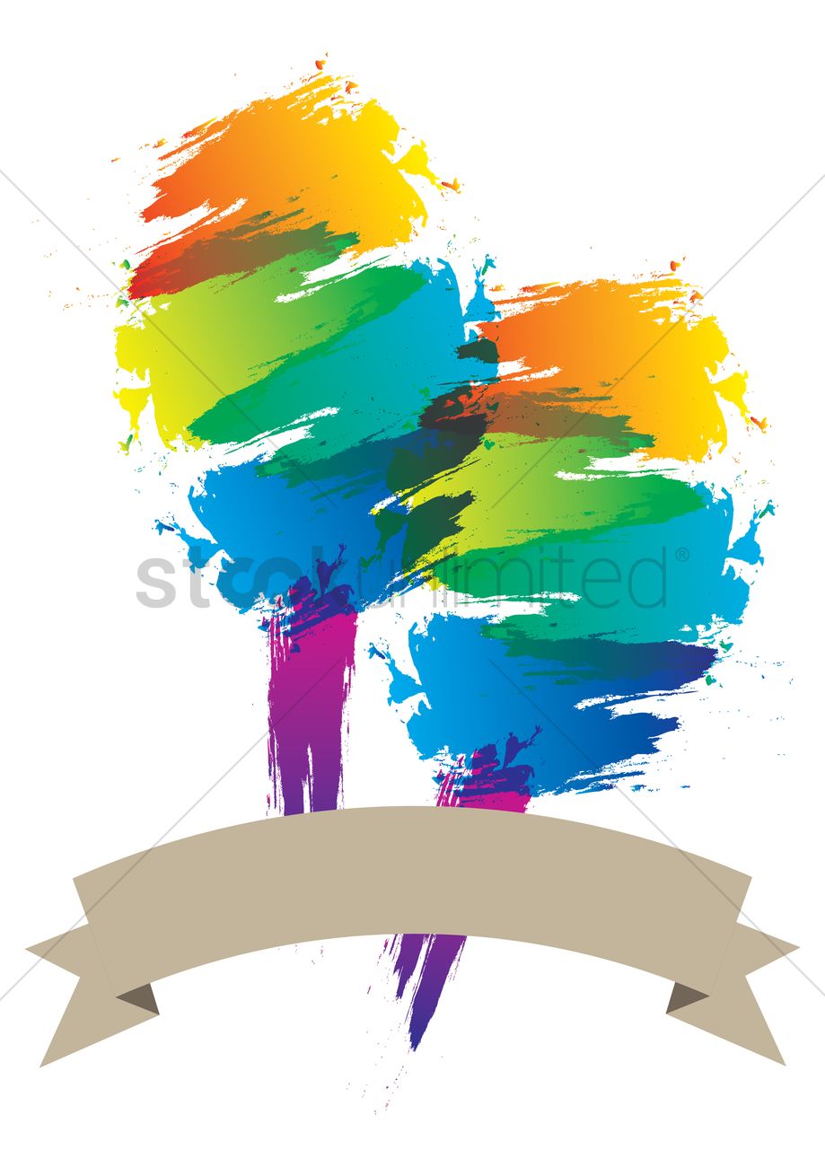 Colorful Brush Strokes Background Vector Image 919x1300 Colorful Brush Strokes Background Vector Image
