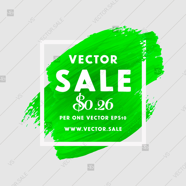 Vector Sale Banner Poster Green Art Brush Acrylic Stroke Paint 600x600 Vector Sale Banner Poster Green Art Brush Acrylic Stroke Paint