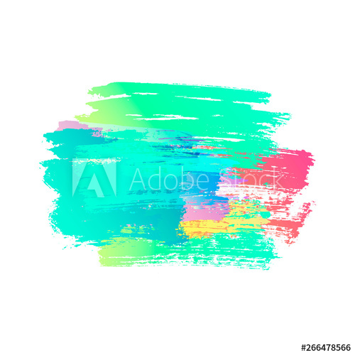 Abstract Color Brush Strokes Isolated On White, Creative 500x500 Abstract Color Brush Strokes Isolated On White, Creative