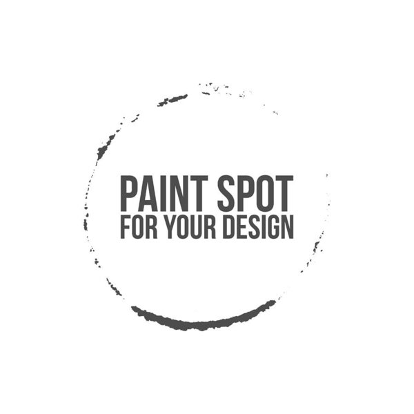 600x600 Circle Vector Brush Stroke Frame Art Print